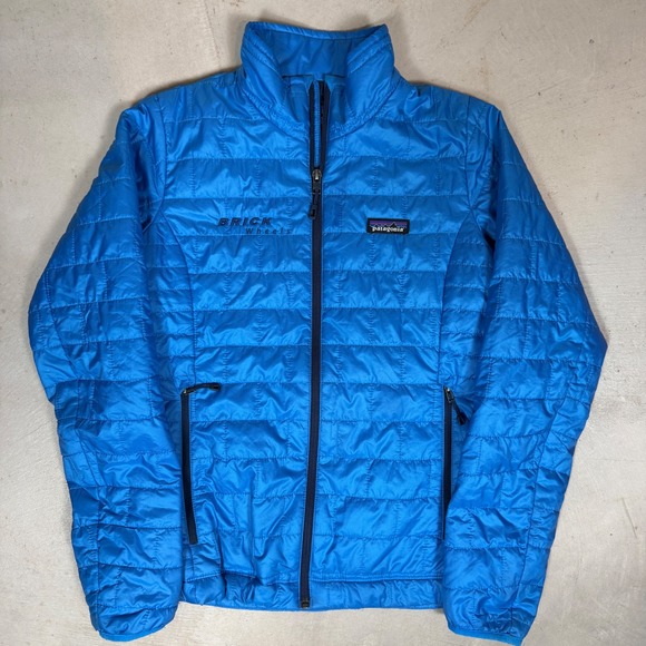 Patagonia Jackets & Blazers - Patagonia Womens Nano Puff Jacket Blue Small STY84217 FA18 Brick Wheels Logo